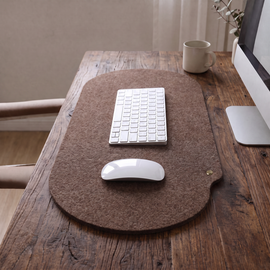 Tapis de bureau en feutre de laine mérinos 5mm | Sous-main minimaliste | MATT™