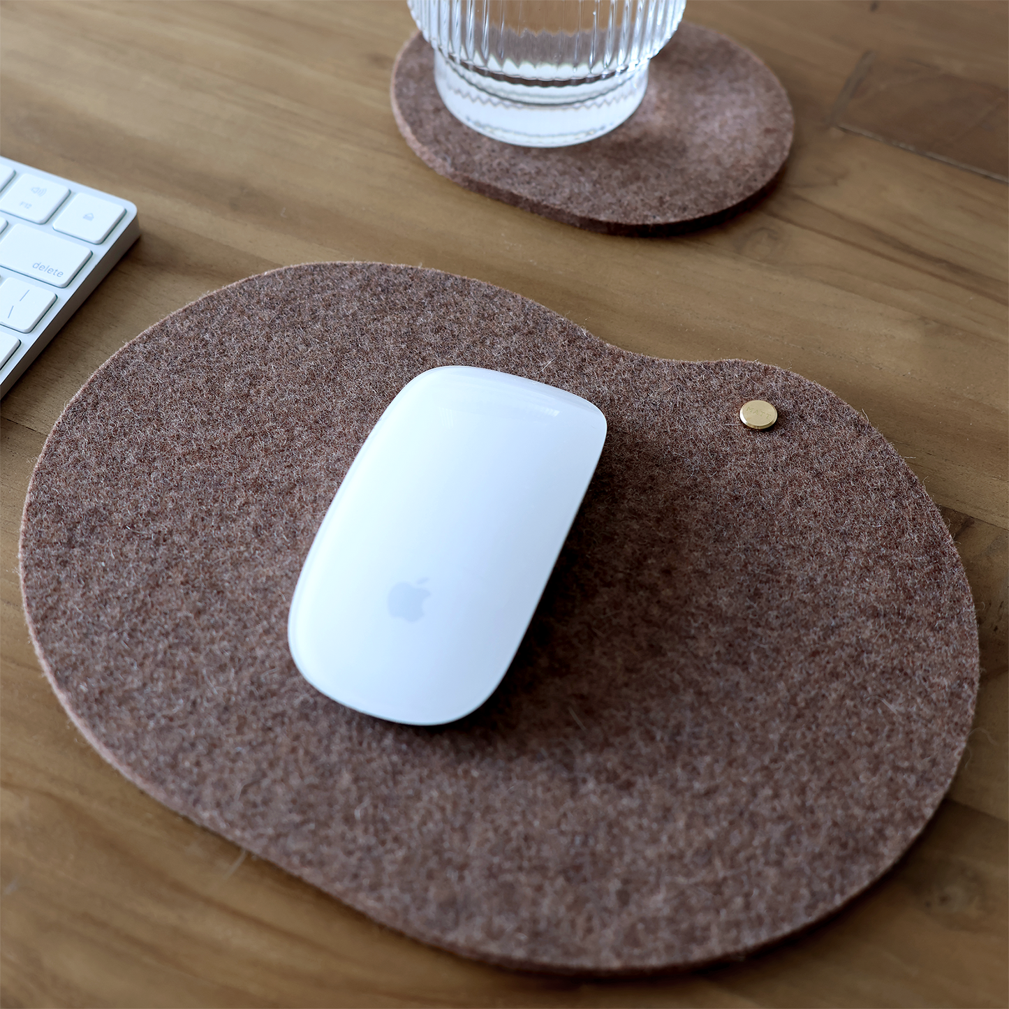 Tapis de souris en feutre de laine mérinos 5mm | Accessoire de bureau minimaliste | MATT™