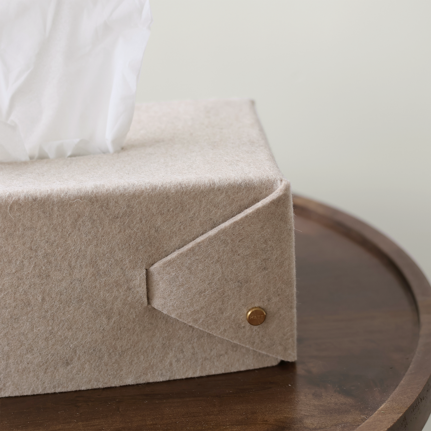 Cache-boîte de mouchoirs en feutre de laine mérinos | Accessoire minimaliste pour la maison | MATT™