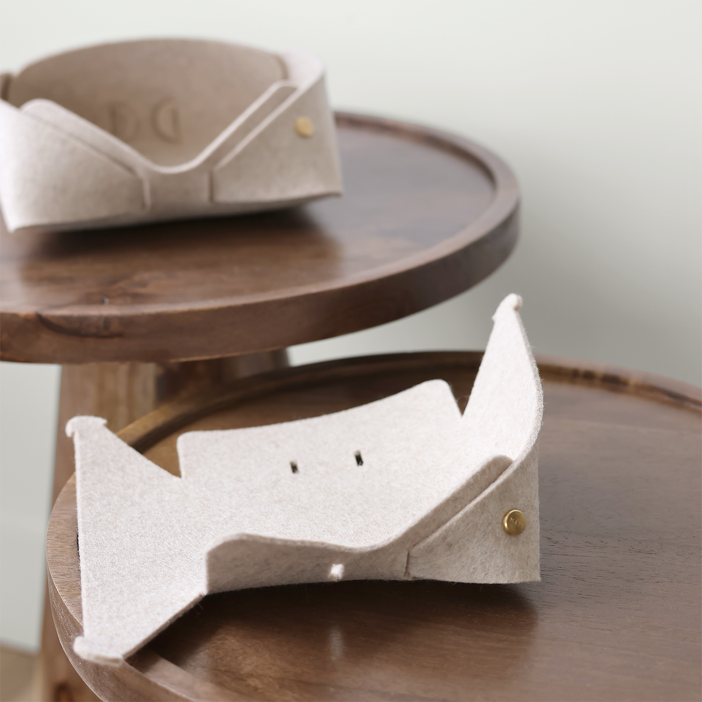 Panier de rangement en feutre de laine mérinos | Organisation minimaliste pour la maison | MATT™