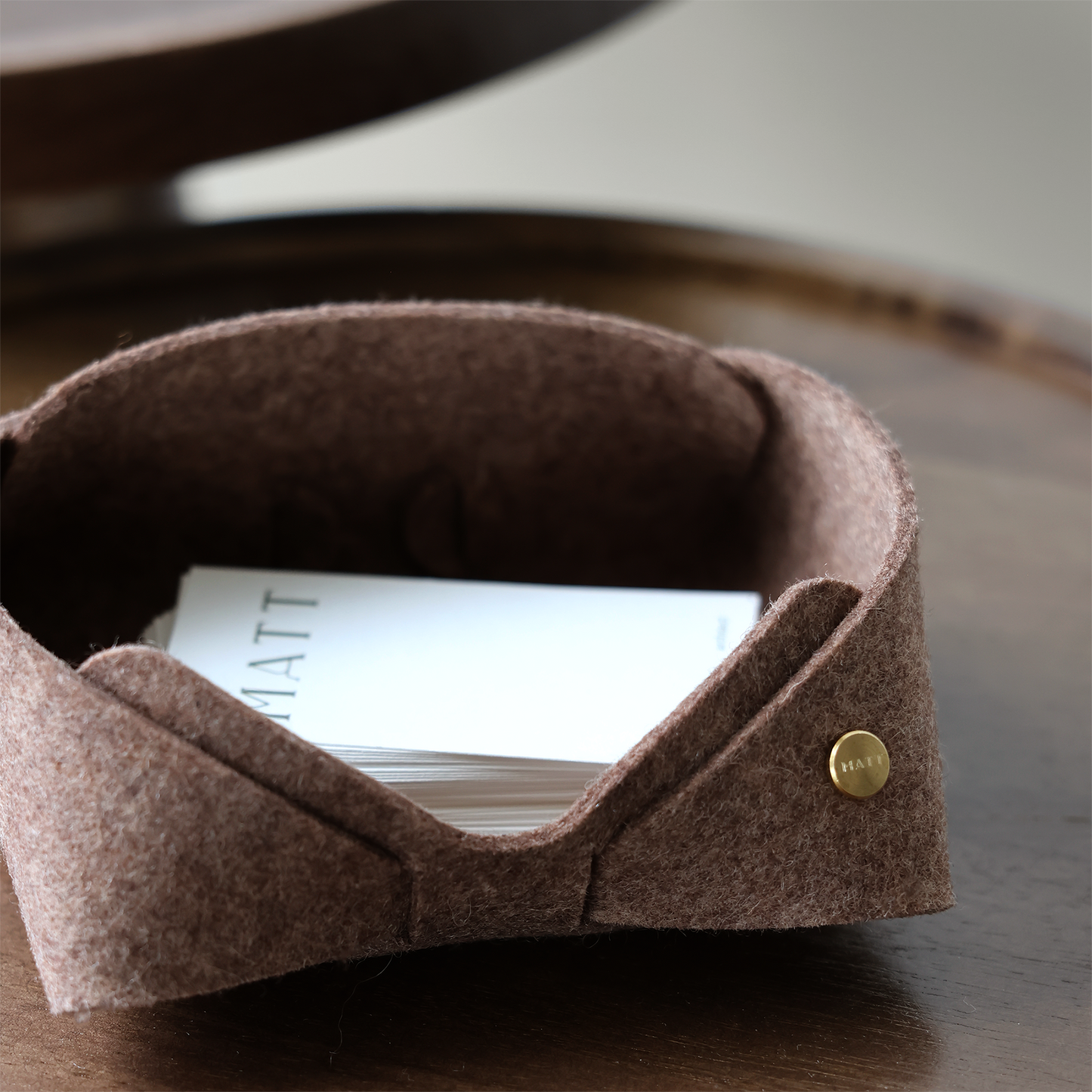 Panier de rangement en feutre de laine mérinos | Organisation minimaliste pour la maison | MATT™