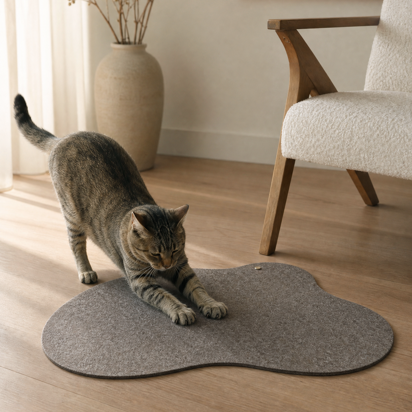 Wool Felt Cat Scratching Mat | Minimalist Cat Scratcher | MATT™