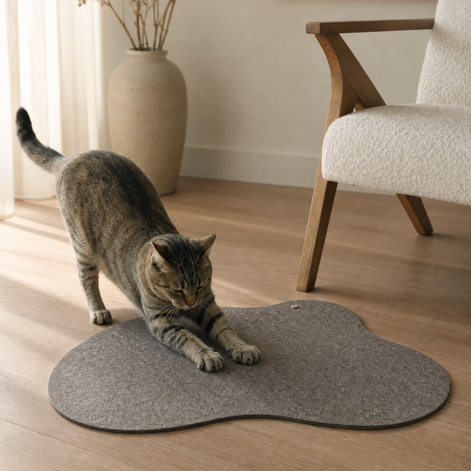 Wool Felt Cat Scratching Mat | Minimalist Cat Scratcher | MATT™