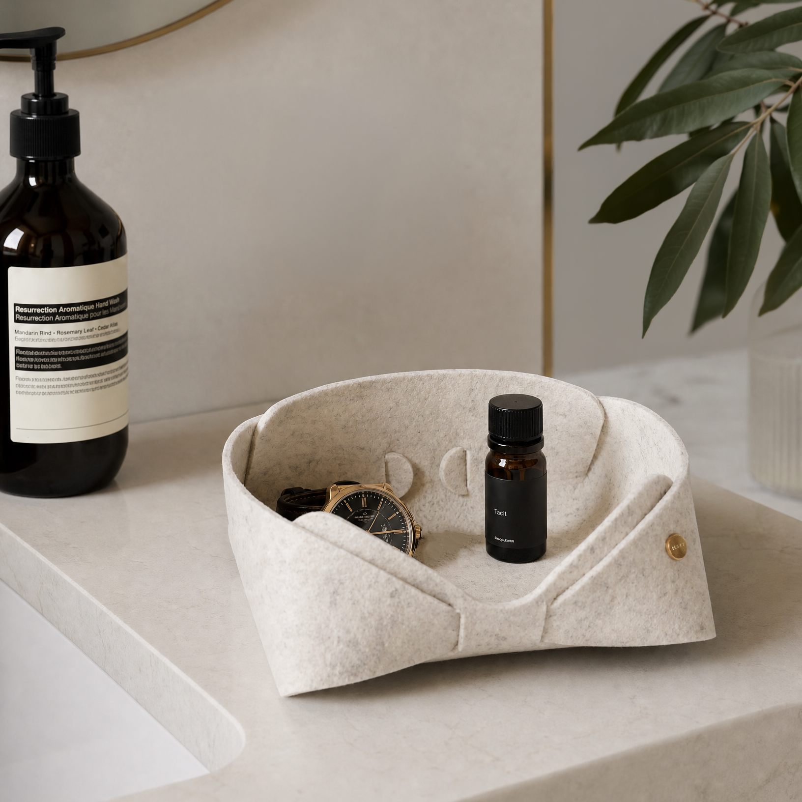 panier décoratif dans un environnement contemporain