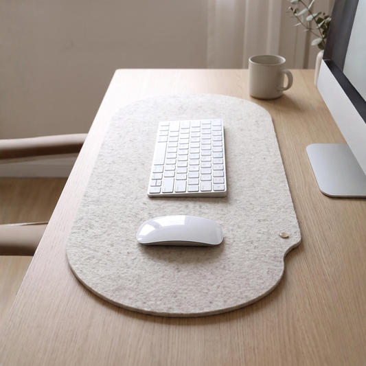 Tapis de bureau en feutre de laine mérinos 5mm | Sous-main minimaliste | MATT™