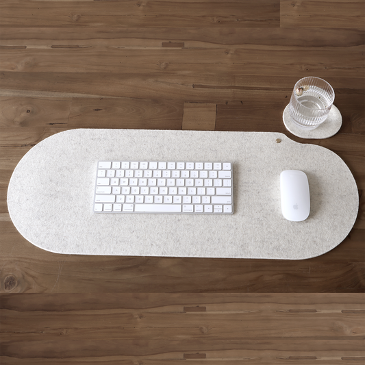 Tapis de bureau en feutre de laine mérinos 5mm | Sous-main minimaliste | MATT™