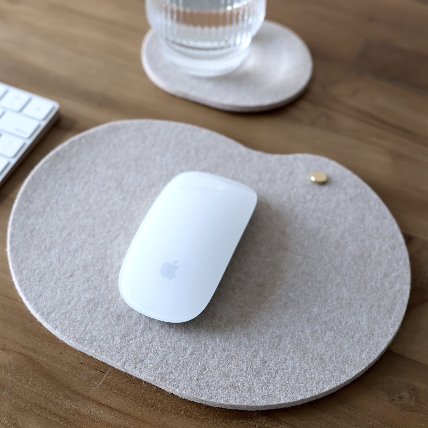 Tapis de souris en feutre de laine mérinos 5mm | Accessoire de bureau minimaliste | MATT™