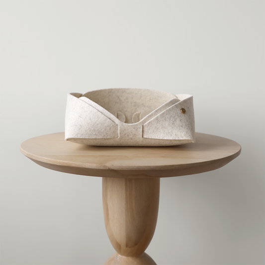 Panier de rangement en feutre de laine mérinos | Organisation minimaliste pour la maison | MATT™