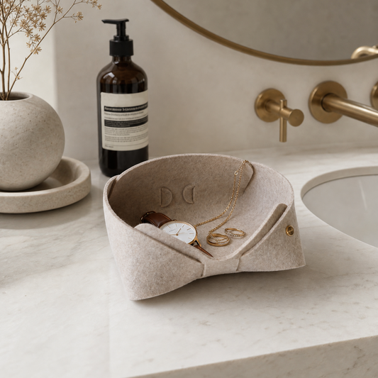Panier de rangement décoratif en feutre de laine mérinos | Décor minimaliste | MATT™