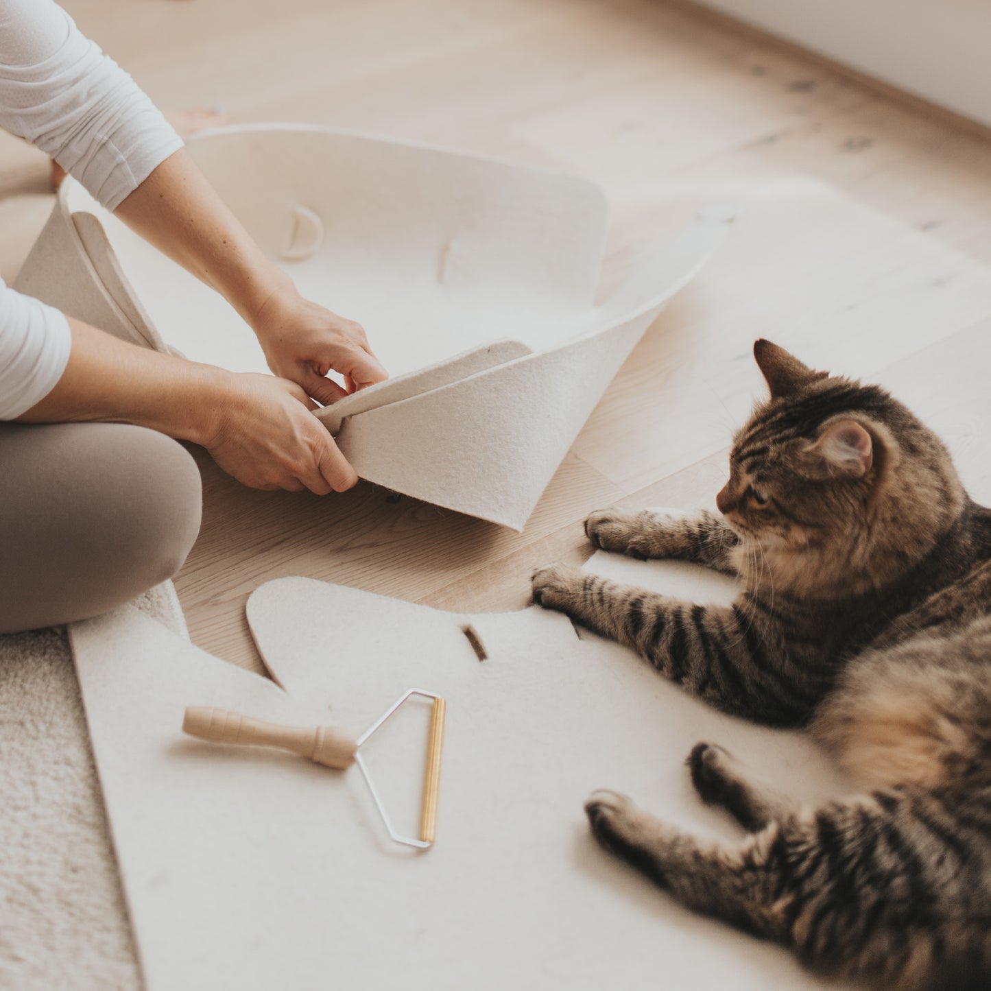 Pet Basket in Wool Felt 20×15 | MATT™