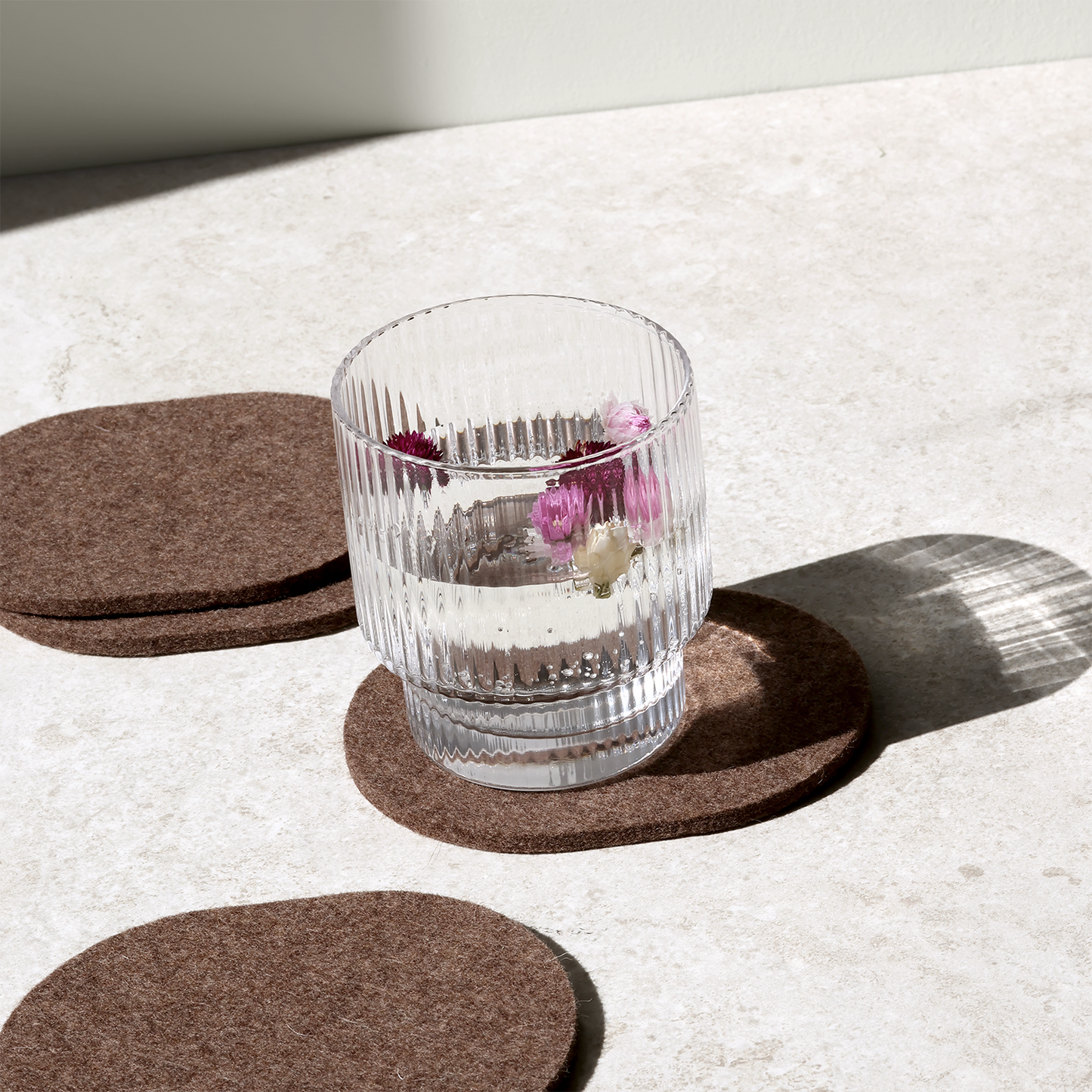 Sous-verre en feutre de laine mérinos 5mm | Art de la table minimaliste | MATT™