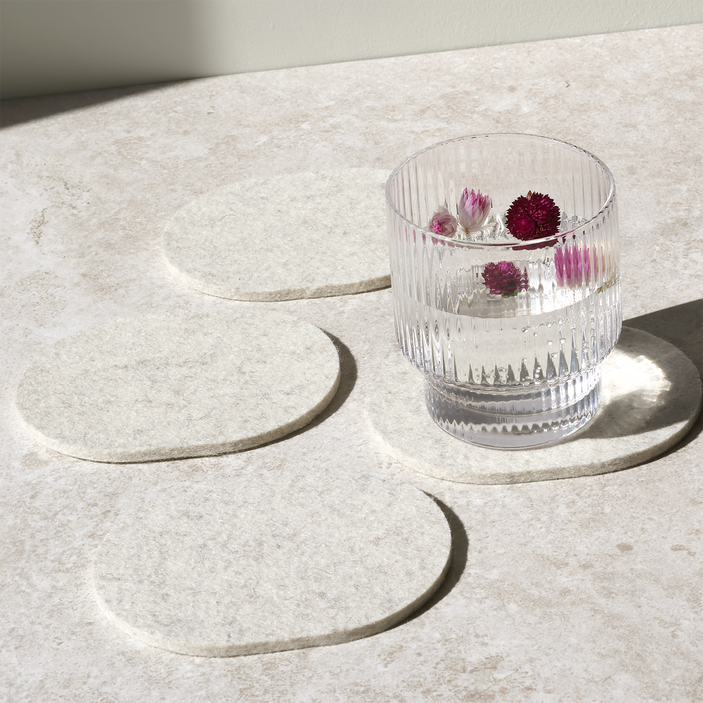 Sous-verre en feutre de laine mérinos 5mm | Art de la table minimaliste | MATT™
