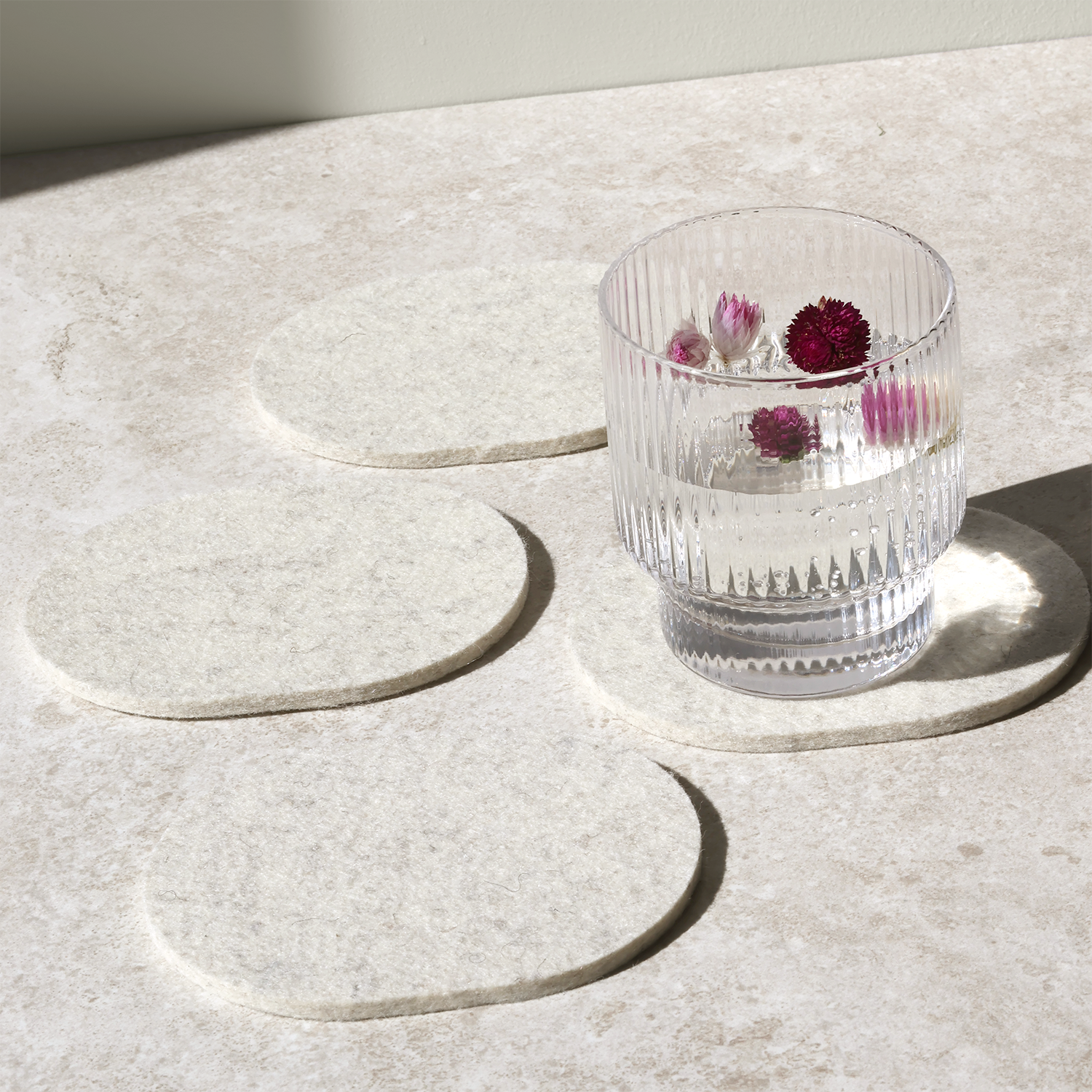 Sous-verre en feutre de laine mérinos 5mm | Art de la table minimaliste | MATT™