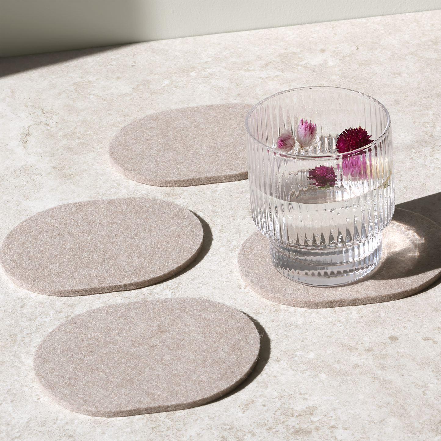 Sous-verre en feutre de laine mérinos 5mm | Art de la table minimaliste | MATT™