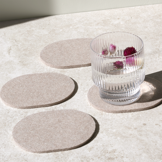 Sous-verre en feutre de laine mérinos 5mm | Art de la table minimaliste | MATT™
