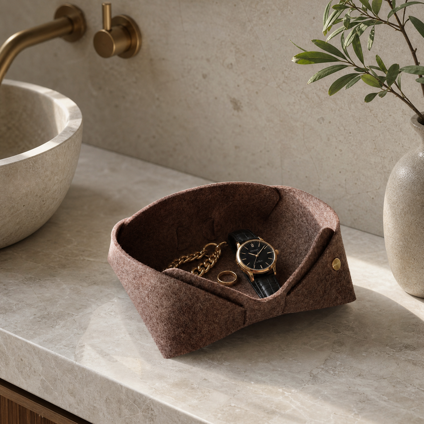 Merino Wool Felt Decorative Basket | Minimalist Tray | MATT™
